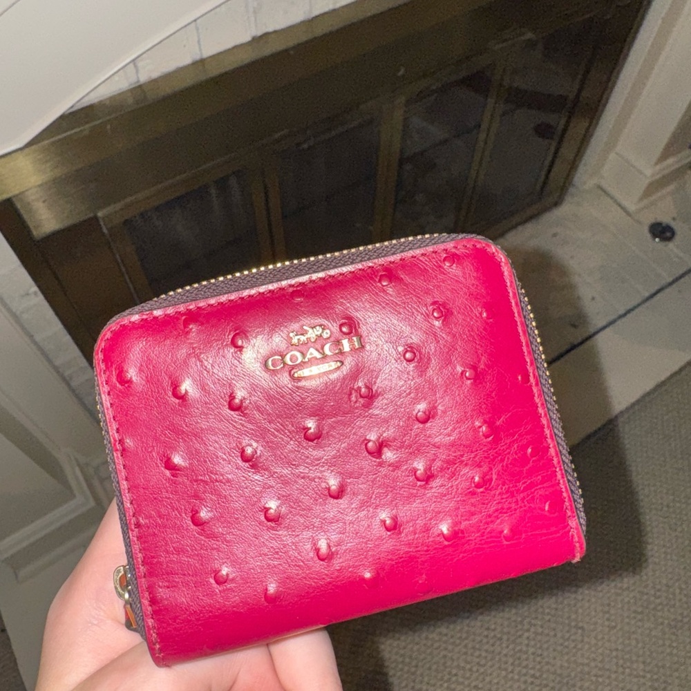 Coach Purple and Pink Leather Wallet
